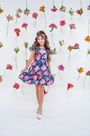 VESTIDO INFANTIL FLORAL AZUL