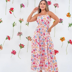 VESTIDO ADULTO FLORAL COLORIDO