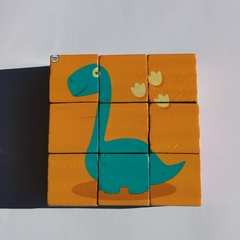 Rompecabezas en Cubos 9 Piezas (Dinosaurio) - tienda online