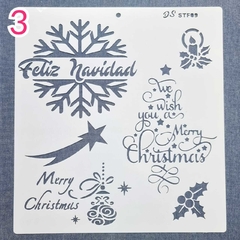 Stencils Navidad Fiesta Diseños Varios - Crear Artística