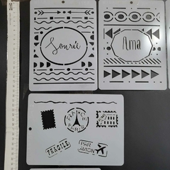 Packs Stencils Decorativos Varias Unidades #12 - Crear Artística