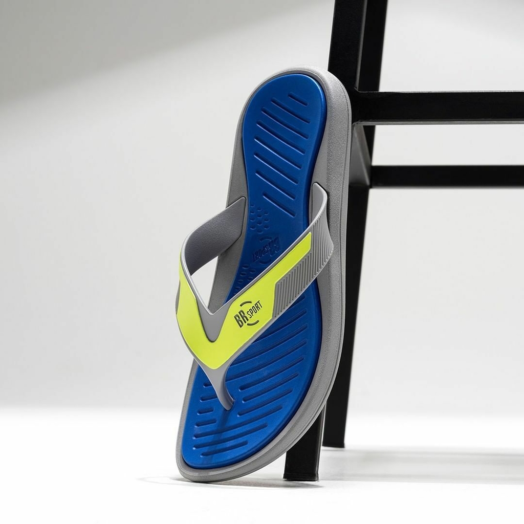 Chinelo Dedo Masculino Adulto Br Sport Cinza e Azul 2261.100