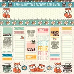 Kit com 6 papéis | Coleção Good Memories | Goodies - Doce Papel Scrapbook