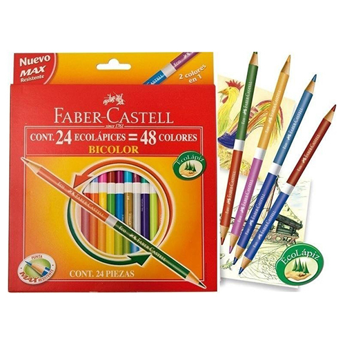 L·pices Faber Castell Bicolor X24 Unidades