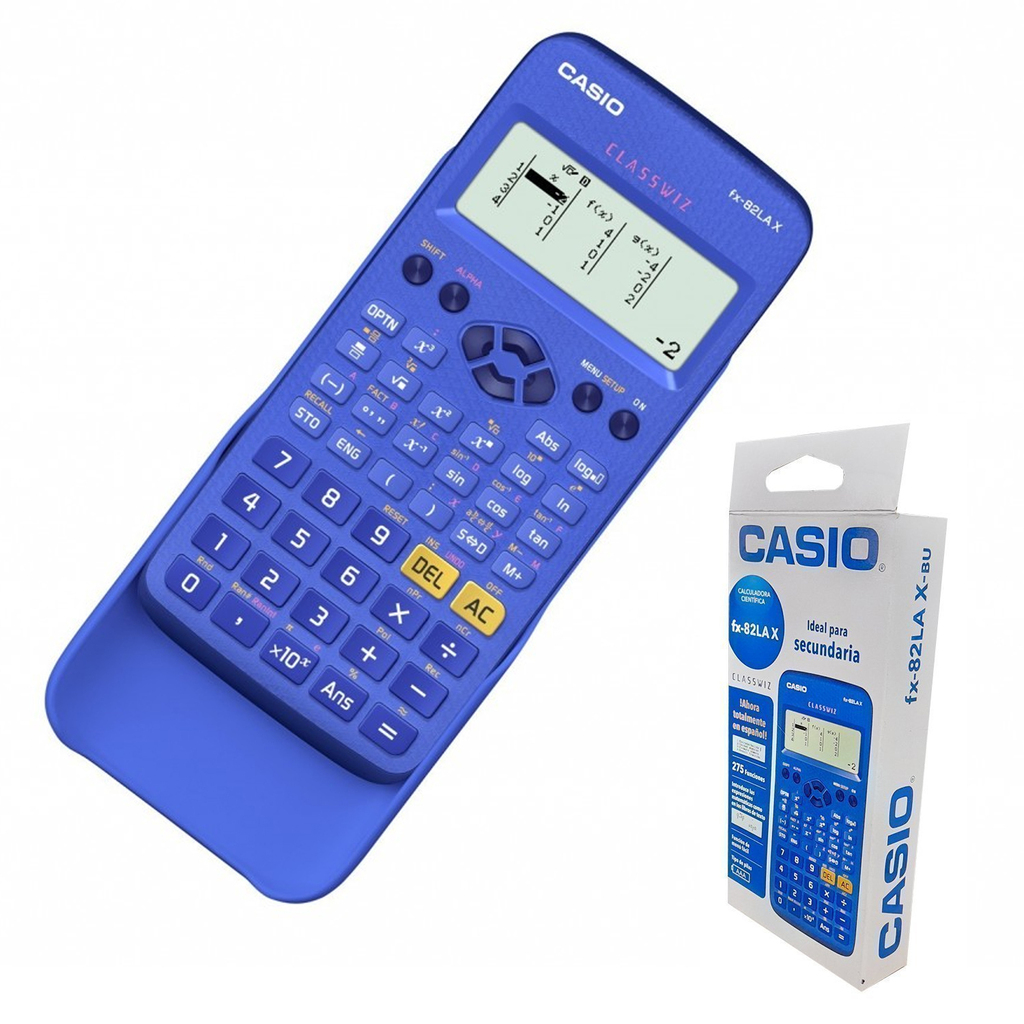 Calculadora Cientifica Casio Fx-82 La X-bu 275 Funciones Azul