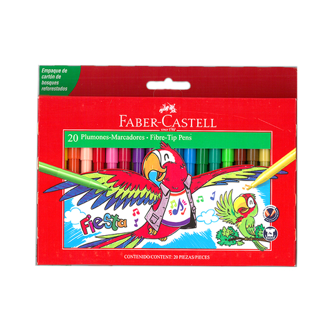 Marcadores Faber Castell Fiesta X20 Colores