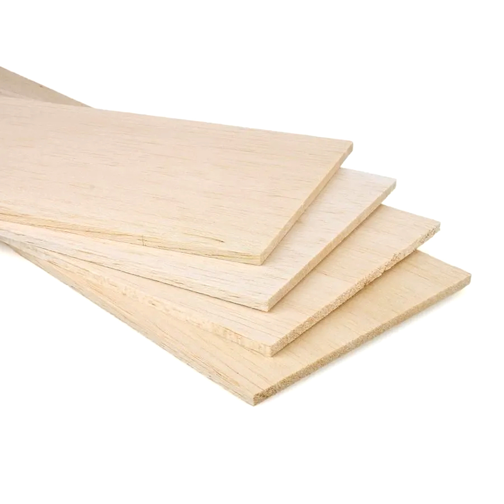 Plancha madera Balsa 100x10cm (4mm) - MANUALIDADES TRASGU