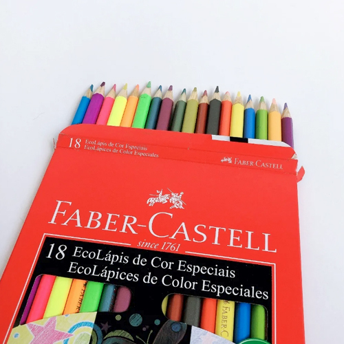 Lápices De Colores X18 Faber Castell Neón Metalicos Pastel