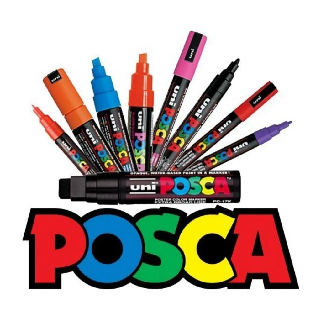 Uni Posca-rotuladores de pintura acrílica de PC-17K, plumas