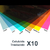 Celuloide en laminas Traslucido De Color 50x70 X10 Unidades