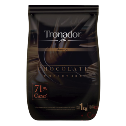 Chocolate Cobertura Tronador amargo x1kg