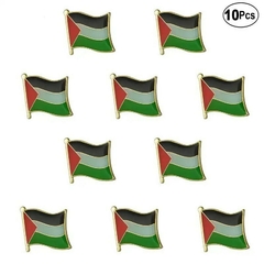 Broche bandeira da Palestina (kit com 1, 5 e 10 unidades)