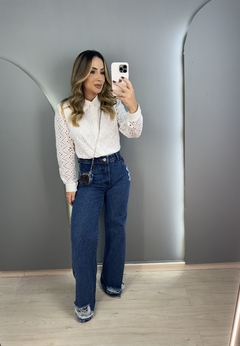 CALÇA JEANS WIDE LEG ANGELICA na internet