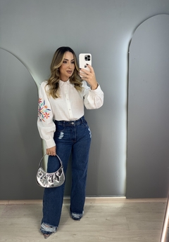 CALÇA JEANS WIDE LEG ANGELICA - Bf Store