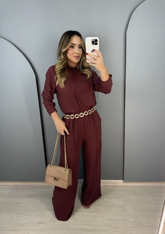 CONJUNTO CALÇA E CAMISA CREPE DUNNA