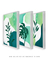 Kit com 3 Quadros Decorativos Floral Green - loja online