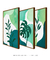 Kit com 3 Quadros Decorativos Floral Green - Pôster no Quadro