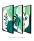 Imagem do Kit com 3 Quadros Decorativos Floral Green