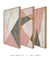 Kit com 3 Quadros Decorativos Ouro Rose Geométrico na internet