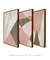 Kit com 3 Quadros Decorativos Ouro Rose Geométrico - loja online