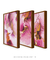 Kit com 3 Quadros Decorativos Rosa e Ouro - comprar online