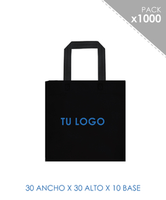 1000 Bolsas ecologicas negra 30x30x10cm PackFly