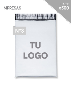 500 Bolsas Personalizadas (42x54) Blanco