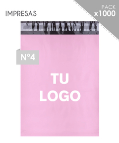 1000 Bolsas tricapa rosa (50x65) personalizadas