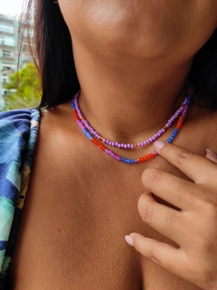 Choker Cristais Coloridos