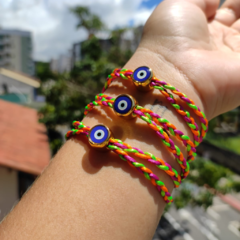 Pulseira duas voltas olho grego