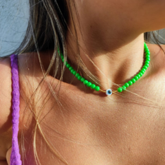 Choker Olho Grego e Bolinhas - comprar online