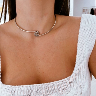 Choker Aro Prata Caracol