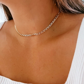 Choker Dourado de Elos Paola