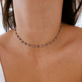 Choker Prata de Olho Grego