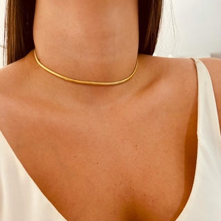 Choker Malha Dourado Laura