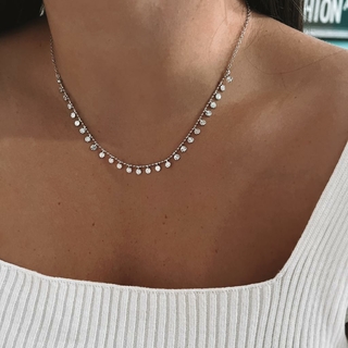 Choker Prata de Moedas Brilhas Cloe