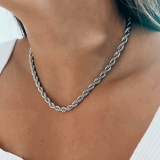 Choker Prata Fio Baiano Grossa