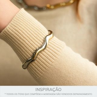 Bracelete Prata Onda Grossa