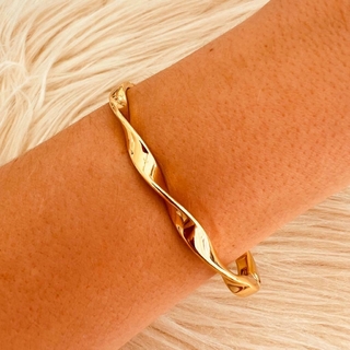 Bracelete Torcido Dourado Roberta