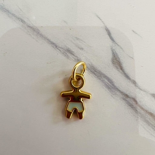 Pingente Menino Azul Dourado