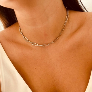 Choker Prata de Elos Rebeca