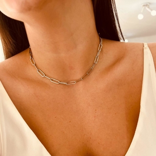 Choker Prata de Elos Rebeca