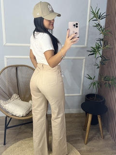 CALÇA WIDE LEG BEGE - COD 2681 na internet