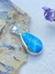 Pingente larimar gota prata 925 - Flow pratas e cristais