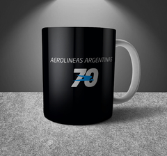 TAZA BLACK AEROLINEAS 70 AÑOS