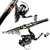 Imagem do Kit de Pesca Molinete com Vara Telescópica Molinete 5kg Drag 13 Rolamentos 5.2:1 Vara Telescópica Fibra de Carbono 1.80mt 2.10mt 2.40mt 2.60mt 3mt 3.60mt