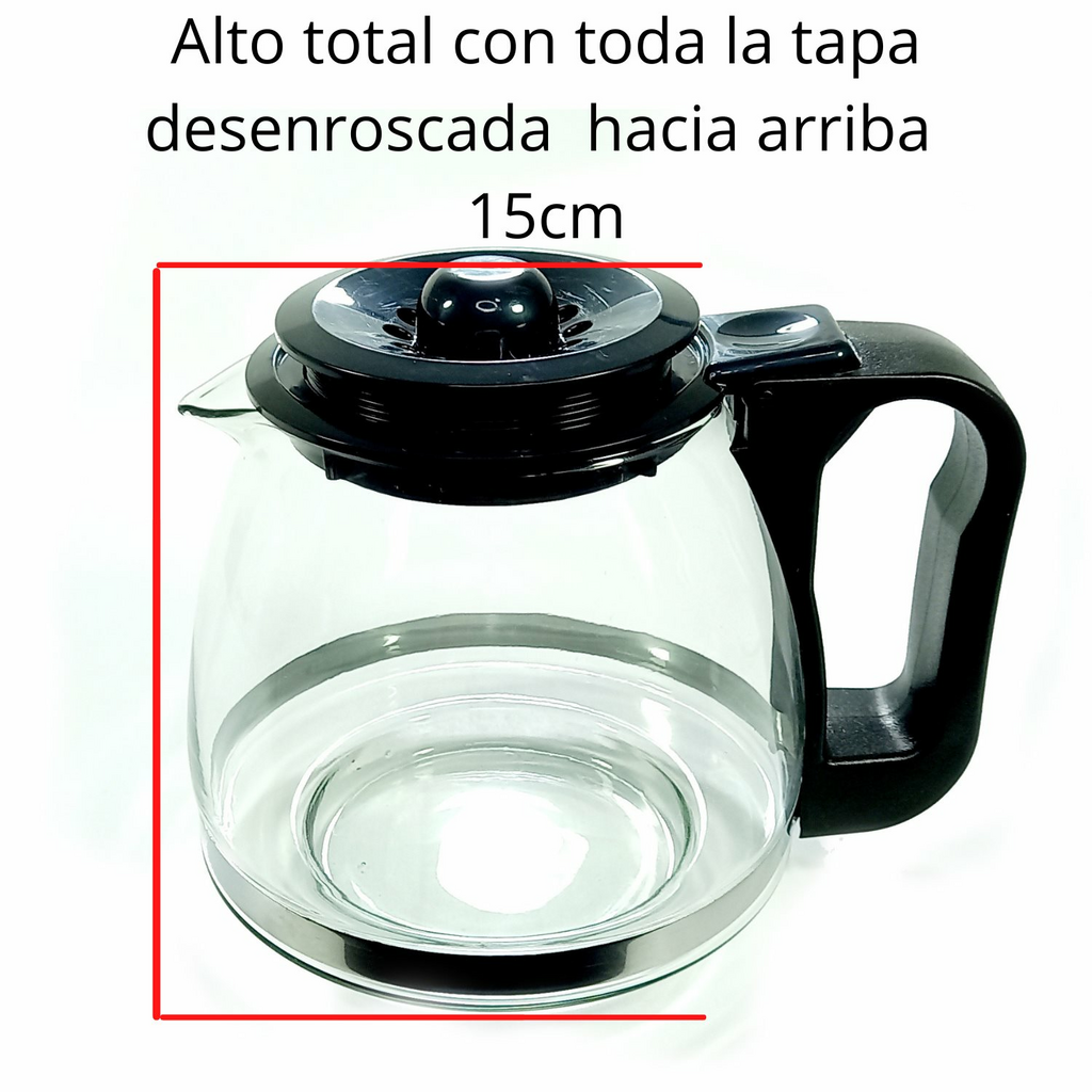 Vaso jarra cafetera universal tapa regulable cónico (1202)