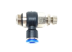 Cotovelo c/ Controle de Fluxo 1/4"BSP x Tubo 6mm - comprar online