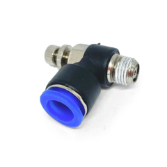 Cotovelo Controle de Fluxo Tubo 12mm x Rosca 1/4'' NPT