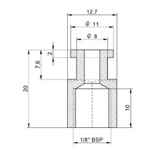 Suporte para Ventosa ELT-20-1/8" FÊMEA na internet